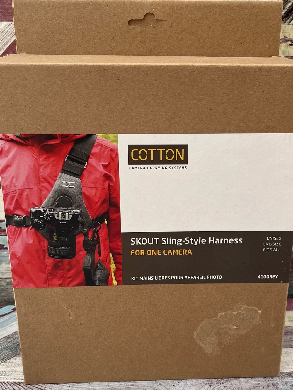 SKOUT Sling Style Harness 1 Camera NIB Grey Locks in Place Photography